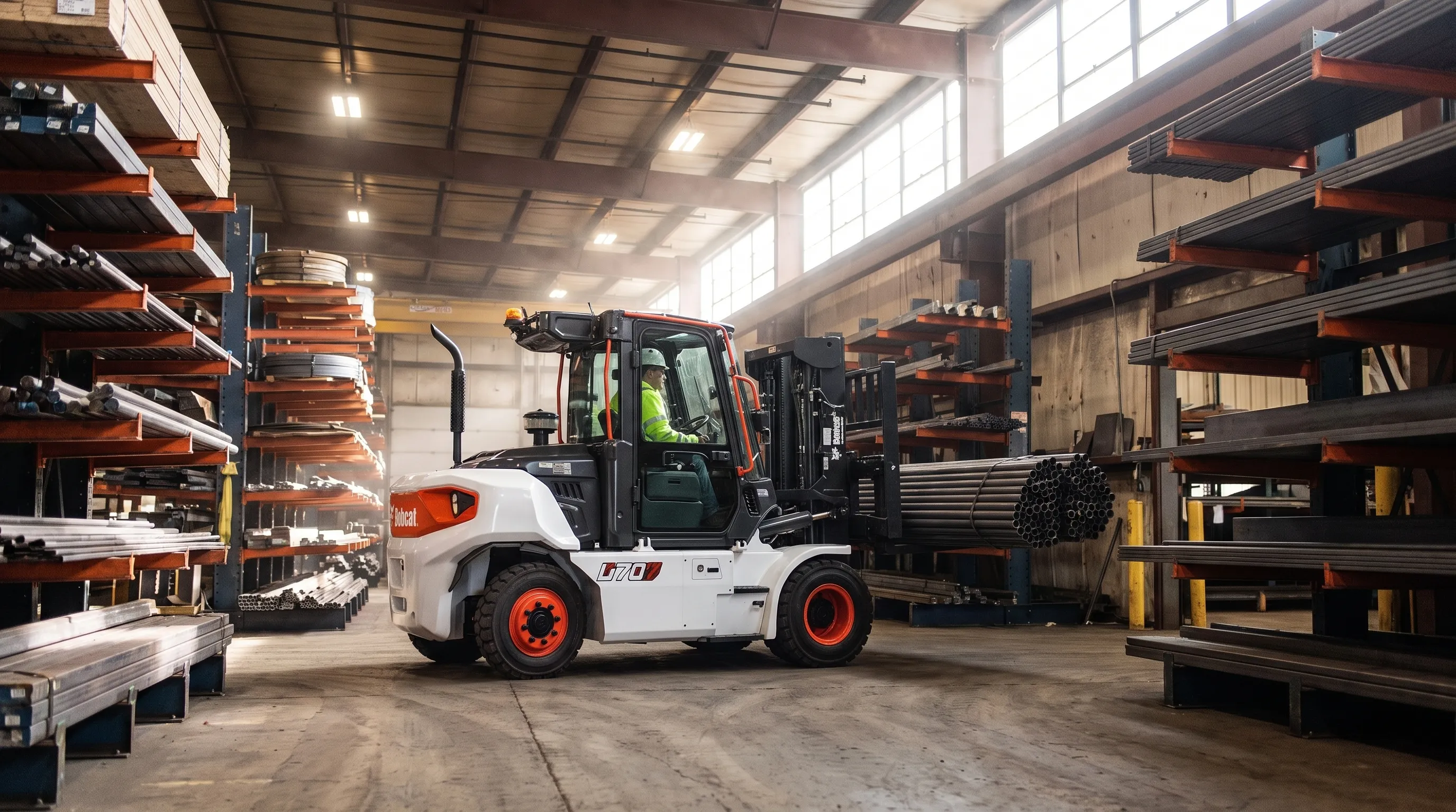 Bobcat forklift at work in Alabama