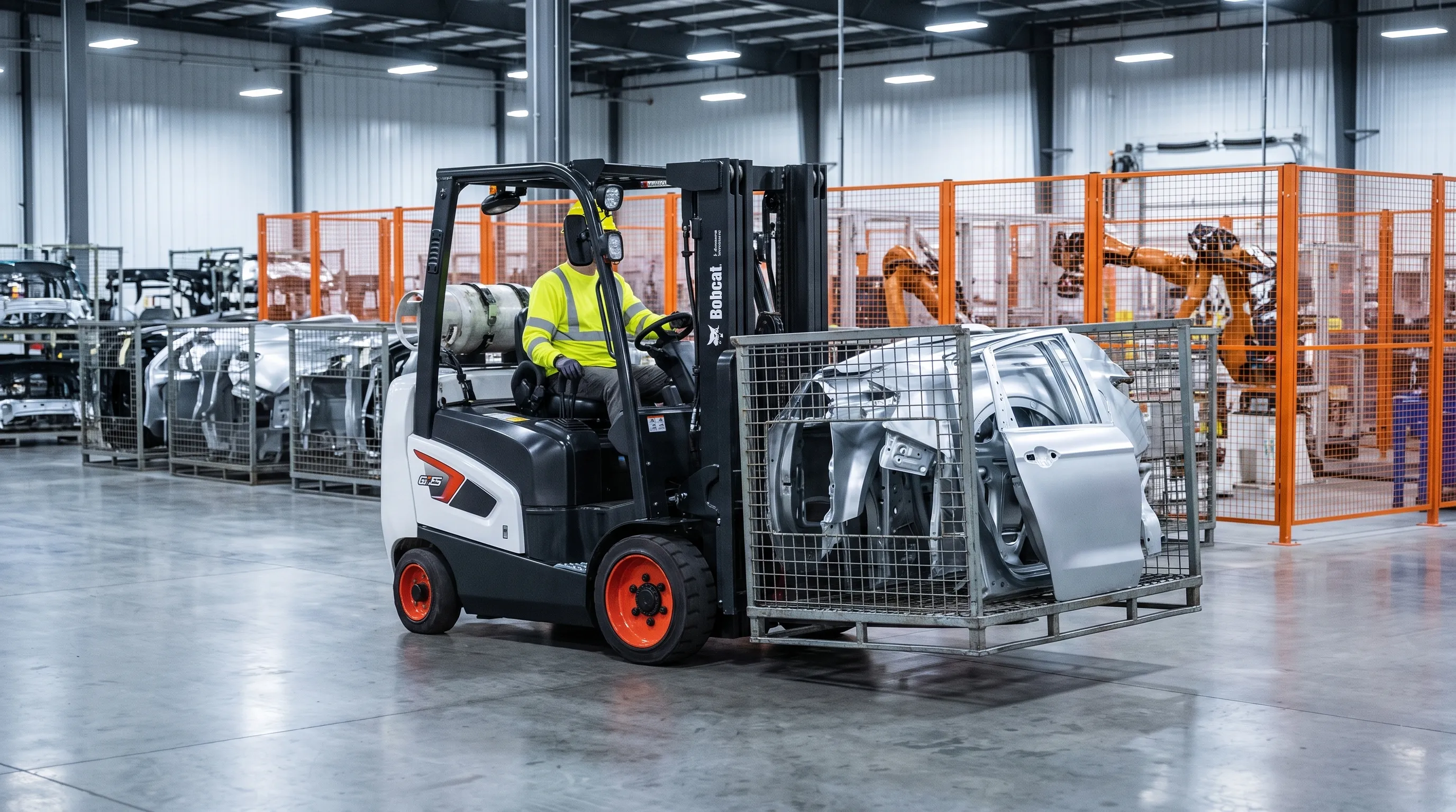 Bobcat forklift at work in Bowling Green, KY